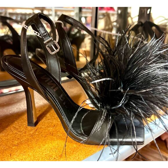 Gianni Bini, the Neela Feather Square Toe Dress Sandle - Picture 9 of 9